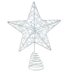 Puntale dell'albero di Natale Kily Bianco iridescente