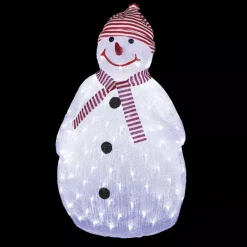 Pupazzo di neve luminoso Cappello Nero Bianco freddo 160 LED