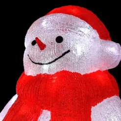 Pupazzo di neve luminoso 60 LED (H46 cm) Lenny Bianco freddo