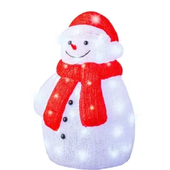Pupazzo di neve luminoso 60 LED (H46 cm) Lenny Bianco freddo