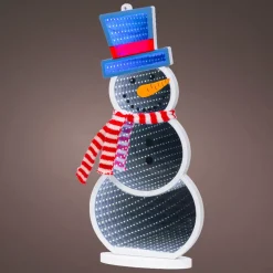 Pupazzo di neve luminoso 137 LED (H40 cm) Infinity Multicolore