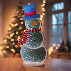 Pupazzo di neve luminoso 137 LED (H40 cm) Infinity Multicolore