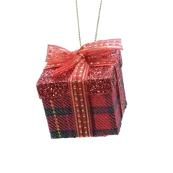 Regalo di Natale da appendere (4 cm) Clitterato Rosso