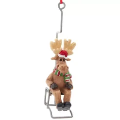 Renna di Natale da appendere (13 cm) Seggiovia Marrone