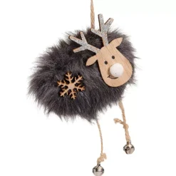 Renna di Natale da appendere (15 cm) Marrone scuro