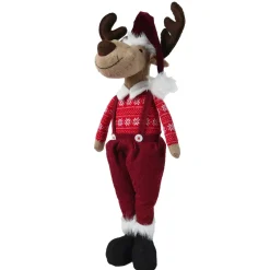 Renna di Natale (H60 cm) Mister Bavarese costume Rosso