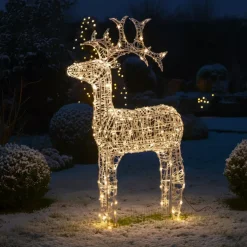 Renna luminosa flessibile 120 LED (H110 cm) Skoll Bianco caldo