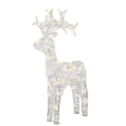 Renna luminosa flessibile 80 LED (H89 cm) Skoll Bianco caldo