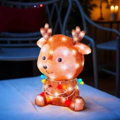 Renna luminosa 72 LED (H38 cm) Baby Coco Multicolore