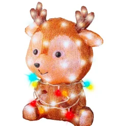 Renna luminosa 72 LED (H38 cm) Baby Coco Multicolore