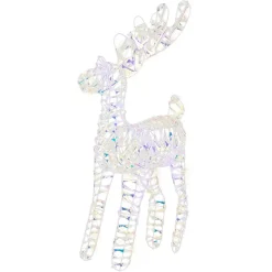 Renna luminosa 50 LED (H50 cm) Bianco freddo ghiaccio