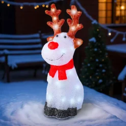 Renna luminosa 40 LED (H50 cm) Dasher Bianco freddo