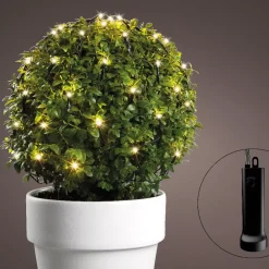 Rete luminosa Durawise a pile Ø80 cm Bianco caldo 128 LED
