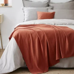 Runner letto cotone (130 x 160 cm) Léa Terracotta
