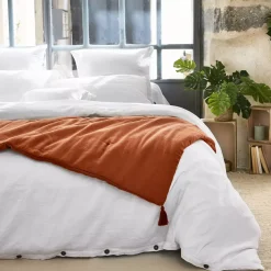 Runner letto garza di cotone (150 x 150 cm) Gaïa Terracotta