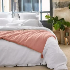Runner letto garza di cotone (90 x 200 cm) Gaïa rose pêche