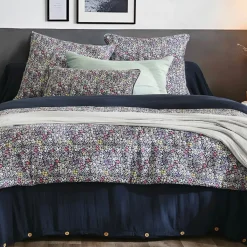 Runner letto in garza di cotone (90 x 200 cm) Elya Viola