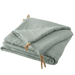 Runner letto lino lavato (90 x 200 cm) Louise Verde eucalipto
