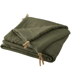 Runner letto lino lavato (90 x 200 cm) Louise Verde rosmarino