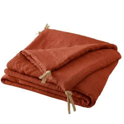 Runner letto lino lavato (90 x 200 cm) Louise Terracotta