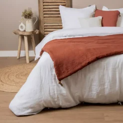 Runner letto lino lavato (90 x 200 cm) Louise Terracotta