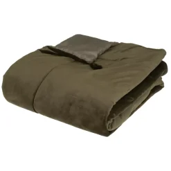 Runner letto velluto (80 x 180 cm) Sonia Verde cachi