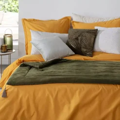 Runner letto velluto (80 x 180 cm) Sonia Verde cachi