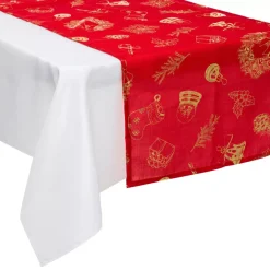 Runner da tavola Fantasie dorate Rosso