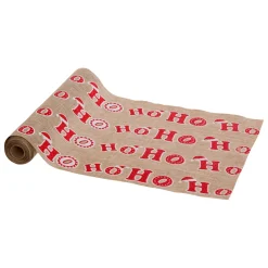 Runner da tavola in juta (300 x 28 cm) Hohoho Beige e rosso