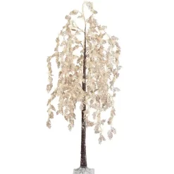 Salice piangente luminoso fiore Alt. 200 cm Bianco