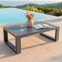 Salotto da giardino 5 posti 4 pezzi Elba grigio antracite