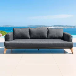 Salotto da giardino alluminio 7 posti 6 pezzi Monte Carlo Grigio antracite
