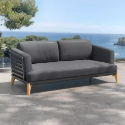Salotto da giardino alluminio 7 posti 6 pezzi Monte Carlo Grigio antracite