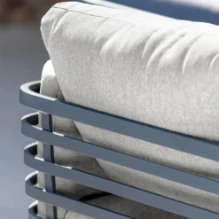 Salotto da giardino alluminio 9 posti 12 pezzi Monte Carlo Grigio antracite e grigio chiaro
