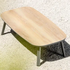 Salotto da giardino in alluminio 7 posti 5 pezzi Amalfi Grigio antracite