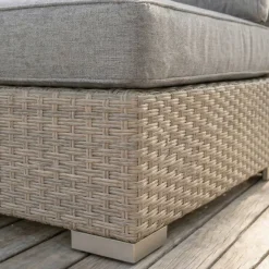Salotto da giardino in resina intrecciata 2 posti 3 pezzi Palma Grigio e antracite