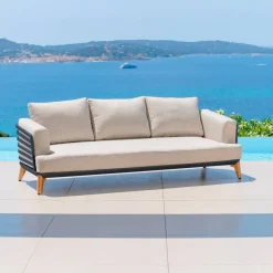 Salotto da giardino alluminio 12 posti 8 pezzi Monte Carlo Grigio antracite e tortora