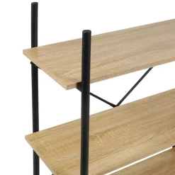 Scaffale a 3 livelli in legno e metallo (H96.5 cm) Lola Nero