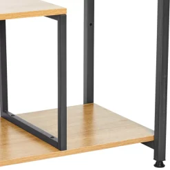 Scaffale a 4 livelli in legno e metallo (H130 cm) Anny Nero