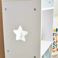 Scaffale bambino legno 4 scomparti (H154 cm) Stars Bianco