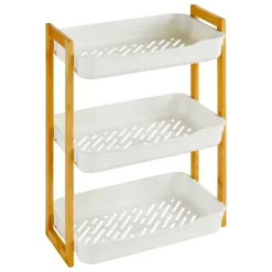 Scaffale da bagno a 3 livelli (H45 cm) Natureo Bianco