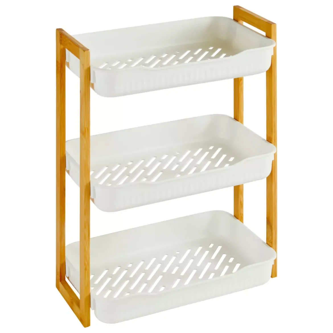 Scaffale da bagno a 3 livelli (H45 cm) Natureo Bianco