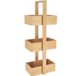 Scaffale da bagno 3 livelli (H66 cm) Bambù Naturale
