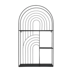 Scaffale da parete metallo 3 ripiani (Alt 70 cm) Tiggy Nero