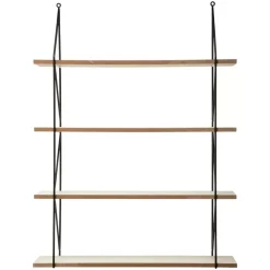 Scaffale da parete 4 ripiani (60 x 80 cm) Iris Nero