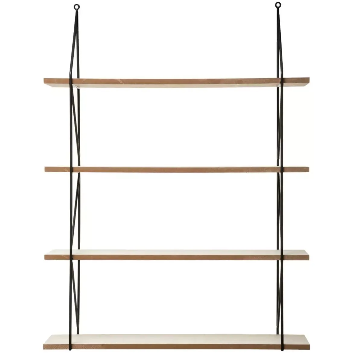 Scaffale da parete 4 ripiani (60 x 80 cm) Iris Nero