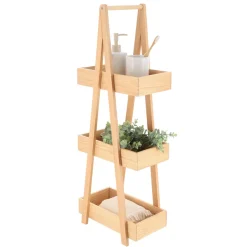 Scaffale in legno a 3 livelli (H80 cm) Piramide Naturale