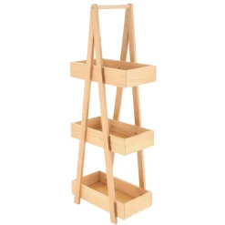 Scaffale in legno a 3 livelli (H80 cm) Piramide Naturale