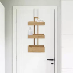 Scaffale per porta 3 ripiani (74 cm) Bambù Naturale