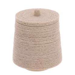 Scatola per cotone effetto sabbia Lina Naturale